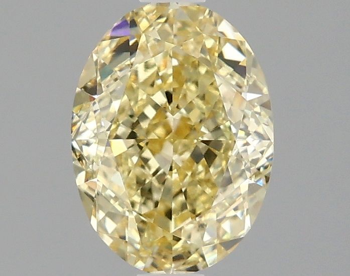 Lab-Grown Oval Diamond - 1.53 Carats, Fancy Intense Yellow Color, VVS2 Clarity - Certified by IGI - Report Number: LG670441611