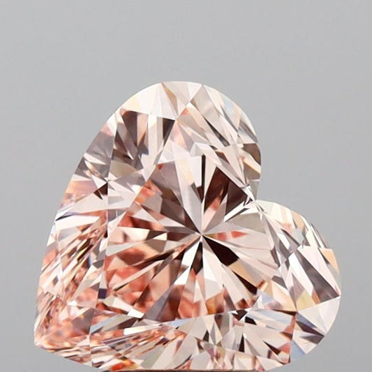 Lab-Grown Heart Diamond - 2.52 Carats, Fancy Pink Color, VS1 Clarity - Certified by IGI - Report Number: LG678567975