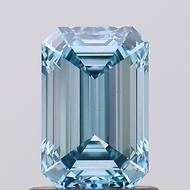 Lab-Grown Emerald Diamond - 0.95 Carats, Fancy Intense Blue Color, VVS2 Clarity - Certified by IGI - Report Number: LG627423511
