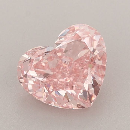 Lab-Grown Heart Diamond - 1.18 Carats, Fancy Vivid Pink Color, VS2 Clarity - Certified by IGI - Report Number: LG633463305