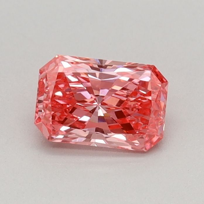 Lab-Grown Radiant Diamond - 0.36 Carats, Fancy Vivid Pink Color, VVS2 Clarity - Certified by IGI - Report Number: LG670442605