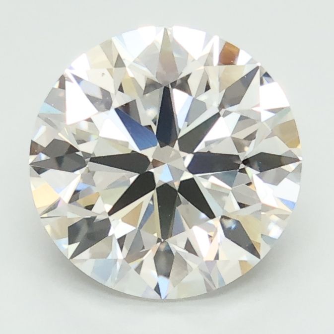 Lab-Grown Round Diamond - 2.5 Carats, F Color, VS2 Clarity - Certified by IGI - Report Number: LG671446769