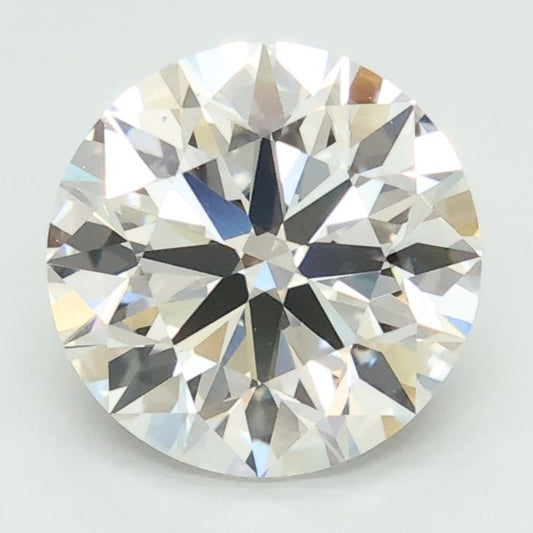 Lab-Grown Round Diamond - 2.5 Carats, F Color, VS2 Clarity - Certified by IGI - Report Number: LG671446769