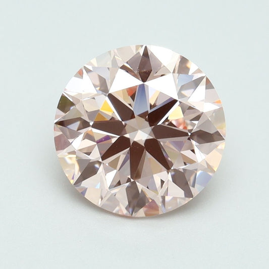 Lab-Grown Round Diamond - 3.0 Carats, Fancy Intense Pink Color, VVS2 Clarity - Certified by IGI - Report Number: LG617483762