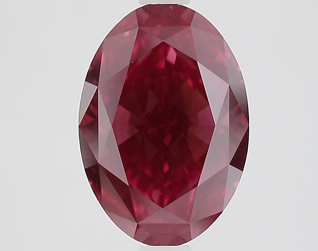 Lab-Grown Oval Diamond - 3.08 Carats, Fancy Vivid Pink Color, VVS2 Clarity - Certified by IGI - Report Number: LG671412882