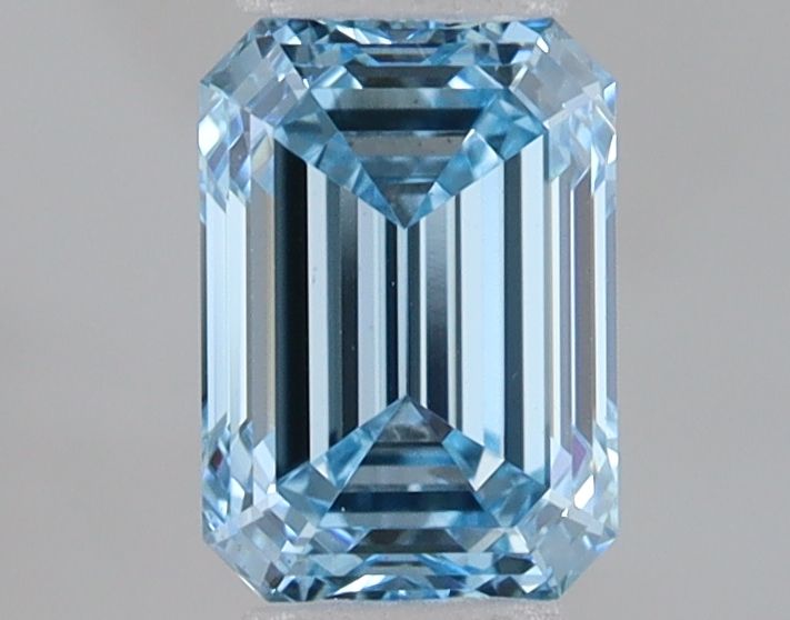 Lab-Grown Emerald Diamond - 0.85 Carats, Fancy Vivid Blue Color, VS1 Clarity - Certified by IGI - Report Number: LG678569061