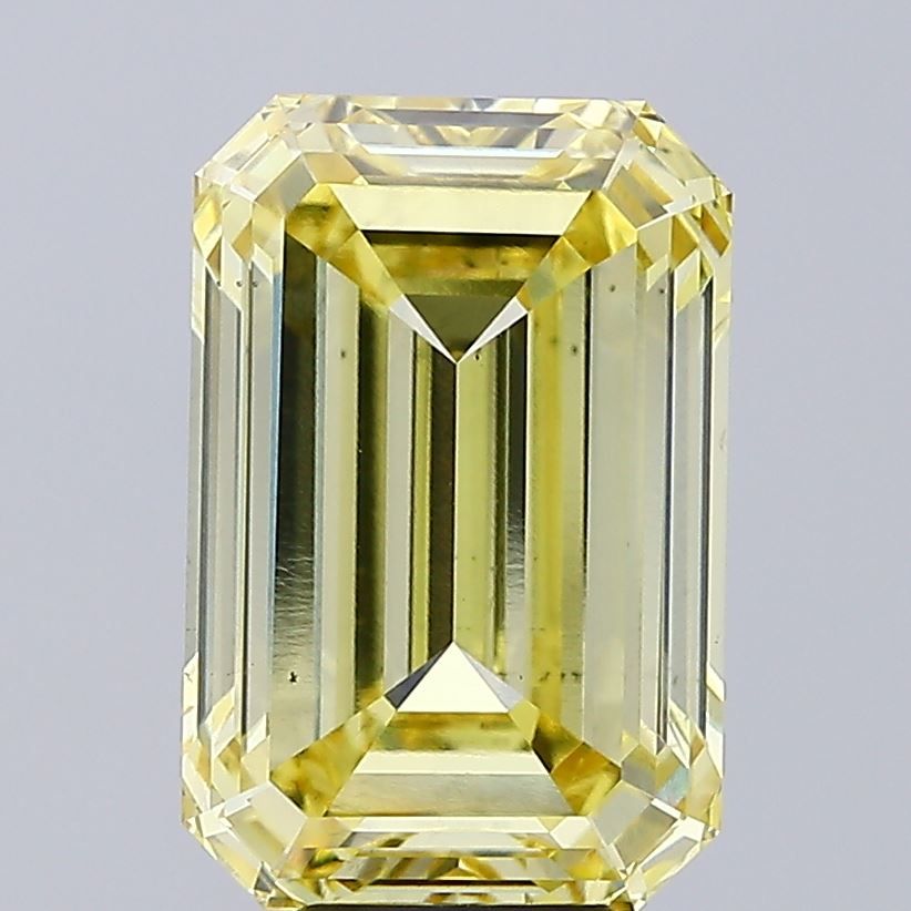 Lab-Grown Emerald Diamond - 8.06 Carats, Fancy Intense Yellow Color, VS2 Clarity - Certified by IGI - Report Number: LG692540865