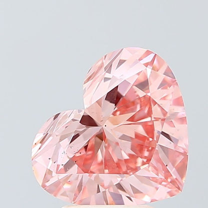 Lab-Grown Heart Diamond - 2.98 Carats, Fancy Vivid Pink Color, VS2 Clarity - Certified by IGI - Report Number: LG595384363