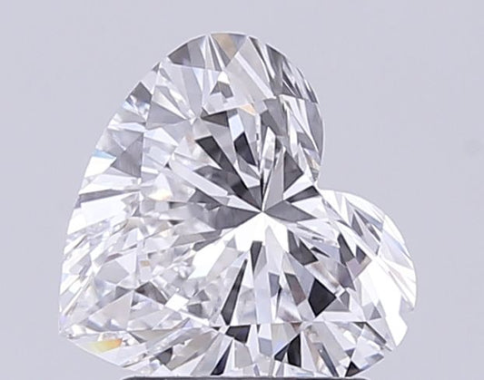 Lab-Grown Heart Diamond - 2.0 Carats, E Color, VVS2 Clarity - Certified by IGI - Report Number: LG717545865
