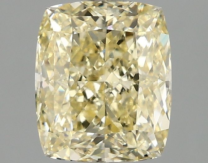 Lab-Grown Cushion Diamond - 2.0 Carats, Fancy Intense Yellow Color, VS1 Clarity - Certified by IGI - Report Number: LG675526602