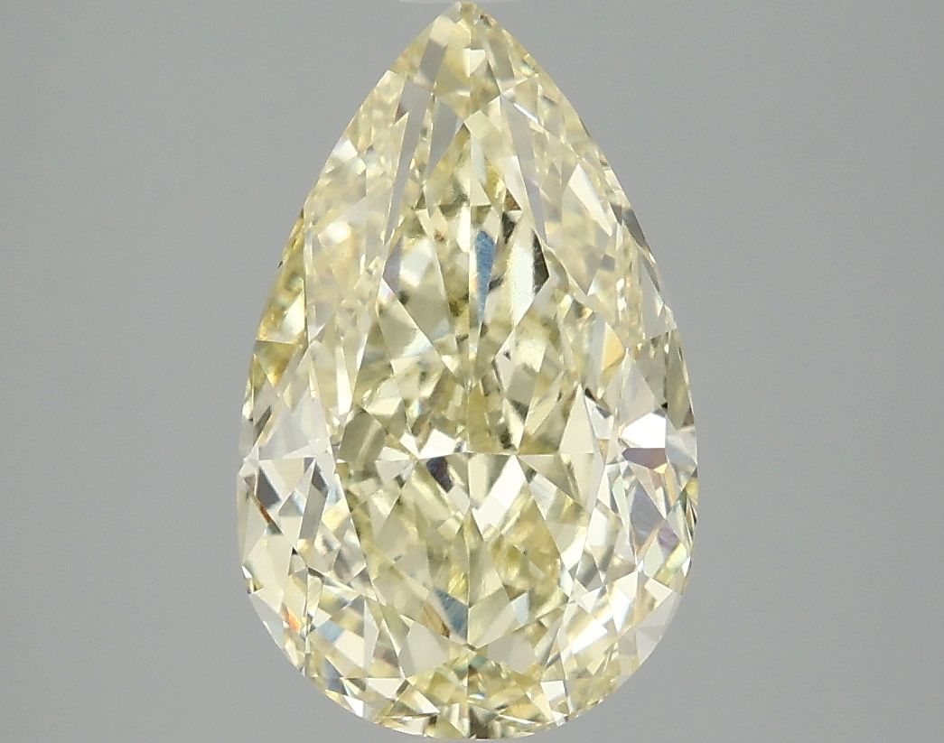 Lab-Grown Pear Diamond - 3.09 Carats, Fancy Vivid Yellow Color, VVS2 Clarity - Certified by IGI - Report Number: LG692503878