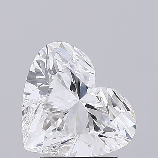 Lab-Grown Heart Diamond - 2.58 Carats, E Color, VVS2 Clarity - Certified by IGI - Report Number: LG689507590