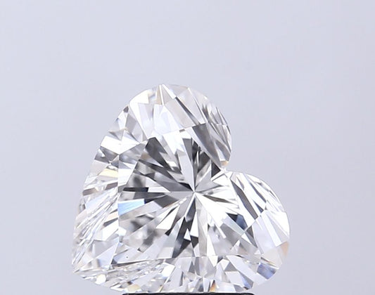 Lab-Grown Heart Diamond - 3.08 Carats, E Color, VVS2 Clarity - Certified by IGI - Report Number: LG717507897