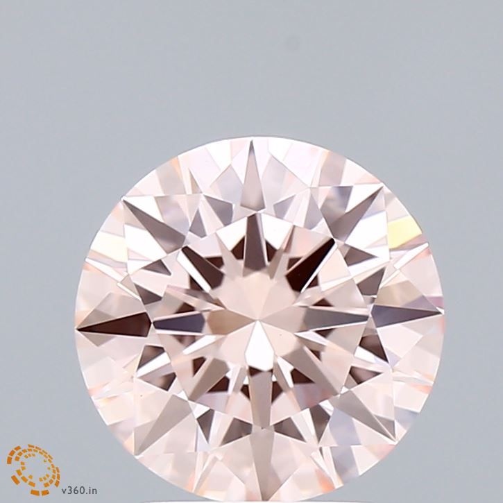 Lab-Grown Round Diamond - 2.08 Carats, Fancy Pink Color, VVS2 Clarity - Certified by IGI - Report Number: LG663412731