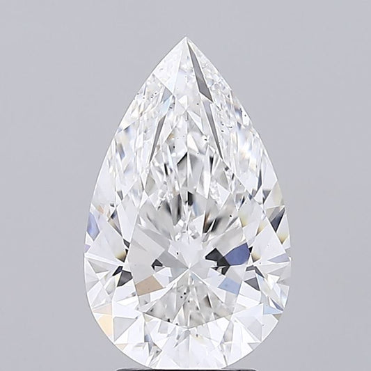 Lab-Grown Pear Diamond - 3.5 Carats, F Color, VS2 Clarity - Certified by IGI - Report Number: LG713534555