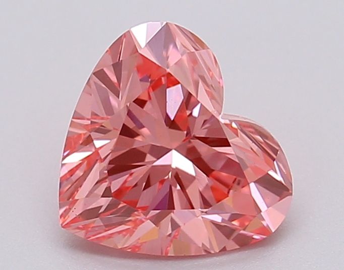 Lab-Grown Heart Diamond - 1.02 Carats, Fancy Vivid Pink Color, VS1 Clarity - Certified by IGI - Report Number: LG615366977