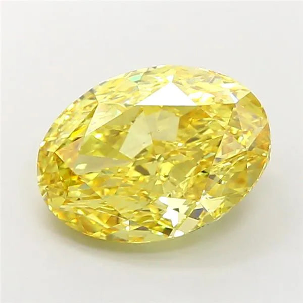 8.03ct Oval Lab Grown Diamond (Colour Fancy Vivid Yellow, Clarity VS1, IGI Certified)