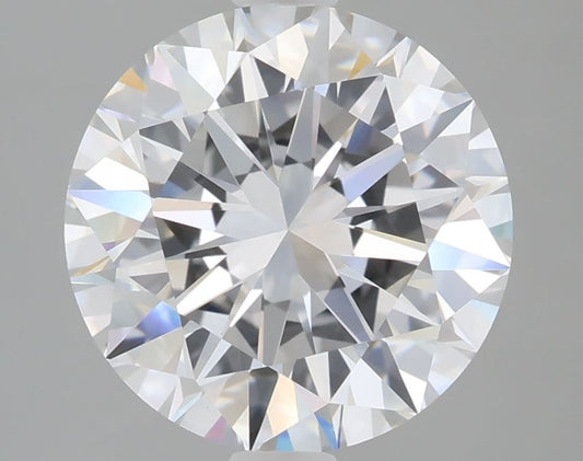 Lab-Grown Round Diamond - 3.07 Carats, E Color, VVS2 Clarity - Certified by IGI - Report Number: LG706574143
