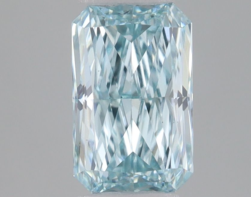 Lab-Grown Radiant Diamond - 0.41 Carats, Fancy Intense Green Color, VS1 Clarity - Certified by IGI - Report Number: LG667437652