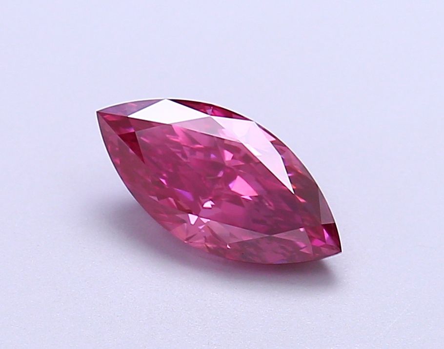 Lab-Grown Marquise Diamond - 1.18 Carats, Fancy Vivid Pink Color, VS1 Clarity - Certified by IGI - Report Number: LG680520451