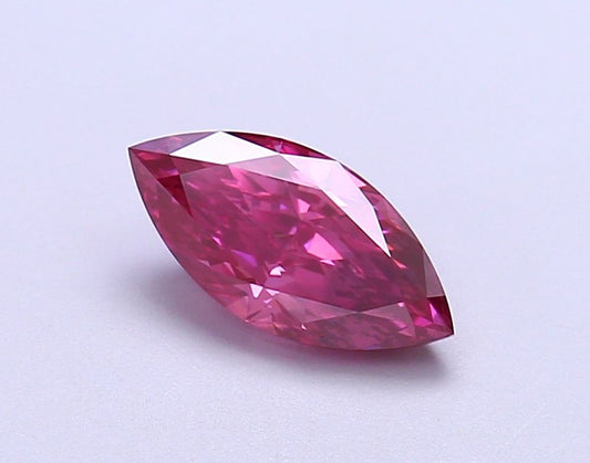 Lab-Grown Marquise Diamond - 1.18 Carats, Fancy Vivid Pink Color, VS1 Clarity - Certified by IGI - Report Number: LG680520451