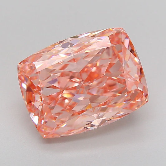 Lab-Grown Cushion Diamond - 6.05 Carats, Fancy Vivid Pink Color, VVS2 Clarity - Certified by IGI - Report Number: LG602324565