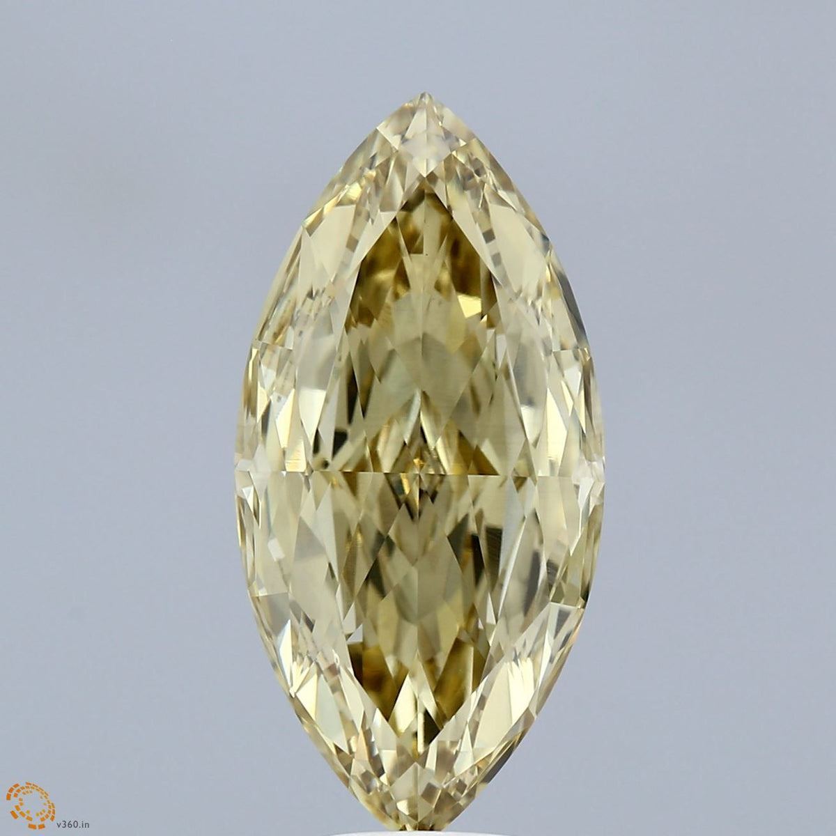 Lab-Grown Marquise Diamond - 5.4 Carats, Fancy Intense Yellow Color, VVS2 Clarity - Certified by IGI - Report Number: LG674561152