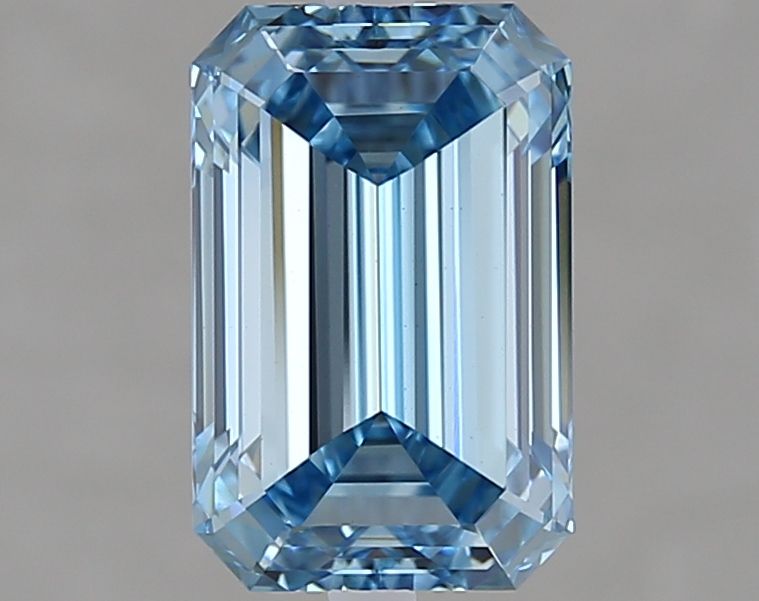 Lab-Grown Emerald Diamond - 2.0 Carats, Fancy Intense Blue Color, VVS2 Clarity - Certified by IGI - Report Number: 625437675