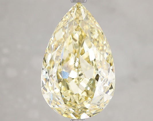 Lab-Grown Pear Diamond - 6.56 Carats, Fancy Intense Yellow Color, VS1 Clarity - Certified by IGI - Report Number: LG655454145