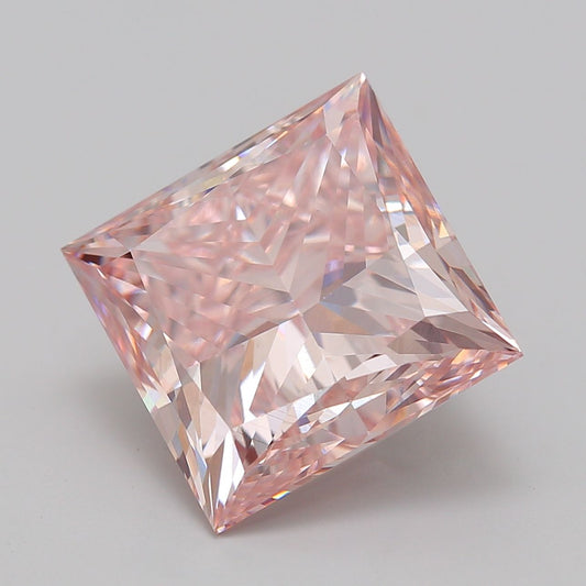 Lab-Grown Princess Diamond - 10.04 Carats, Fancy Pink Color, VS1 Clarity - Certified by IGI - Report Number: LG595384597