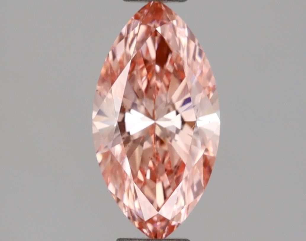 Lab-Grown Marquise Diamond - 1.01 Carats, Fancy Vivid Pink Color, VS2 Clarity - Certified by IGI - Report Number: LG685535323