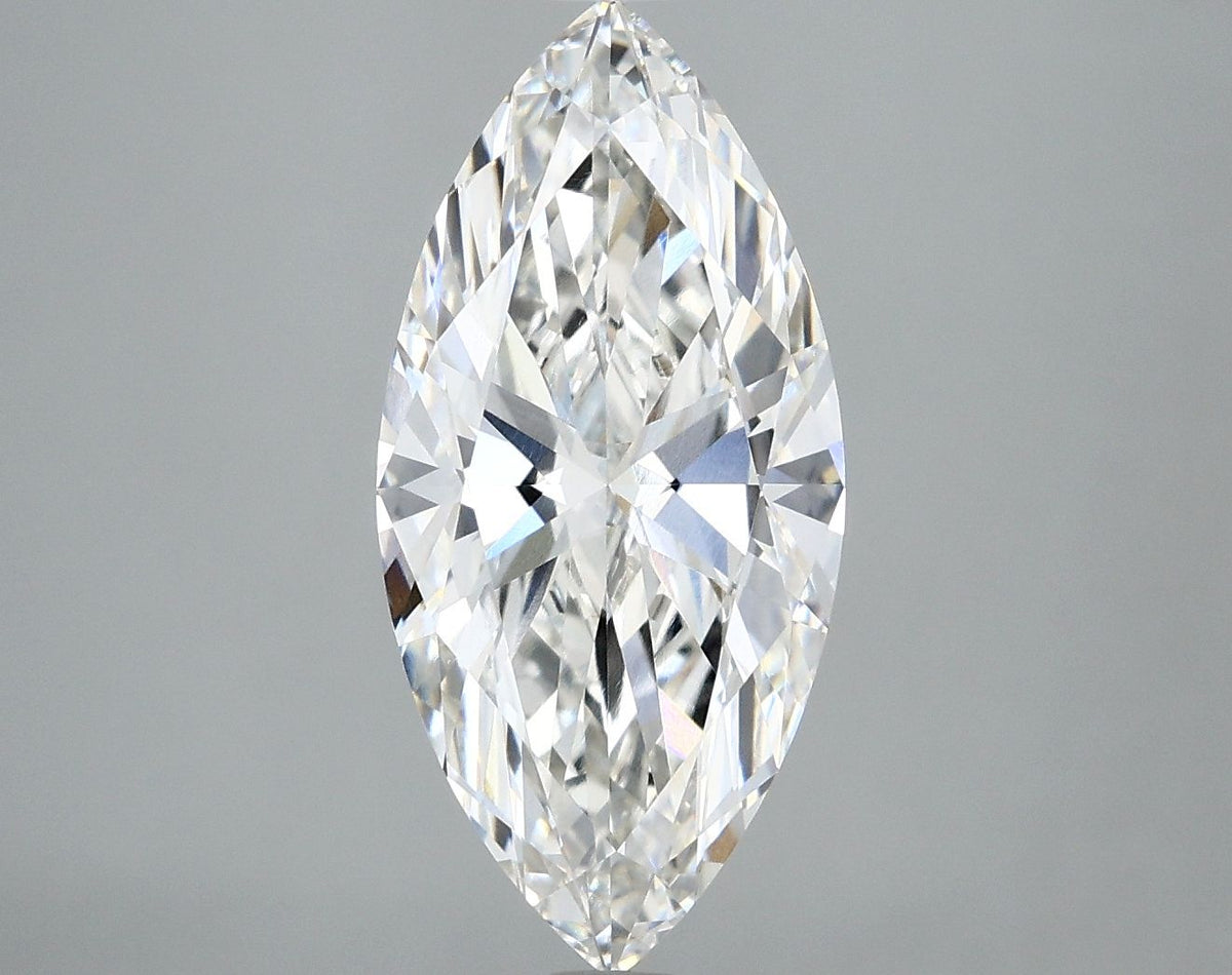 Lab-Grown Marquise Diamond - 2.96 Carats, F Color, VVS2 Clarity - Certified by IGI - Report Number: LG652499589