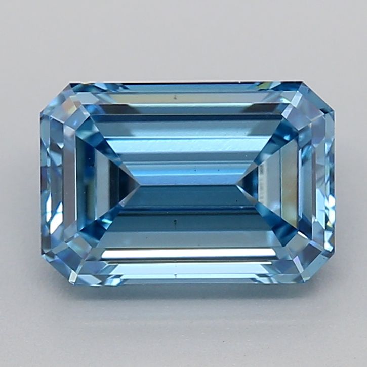 Lab-Grown Emerald Diamond - 1.04 Carats, Fancy Vivid Blue Color, VS1 Clarity - Certified by IGI - Report Number: LG613389758