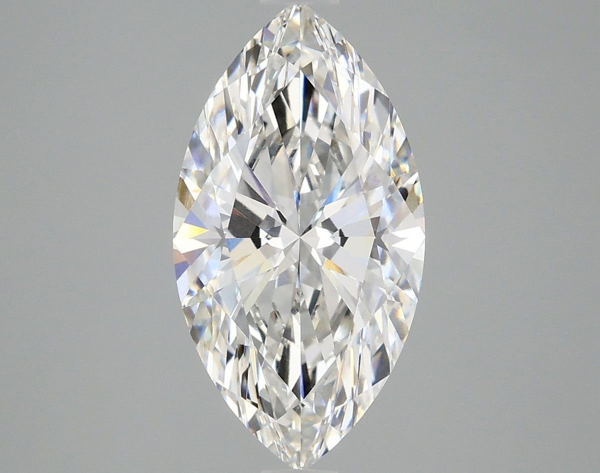 Lab-Grown Marquise Diamond - 2.98 Carats, F Color, VVS2 Clarity - Certified by IGI - Report Number: LG663411827
