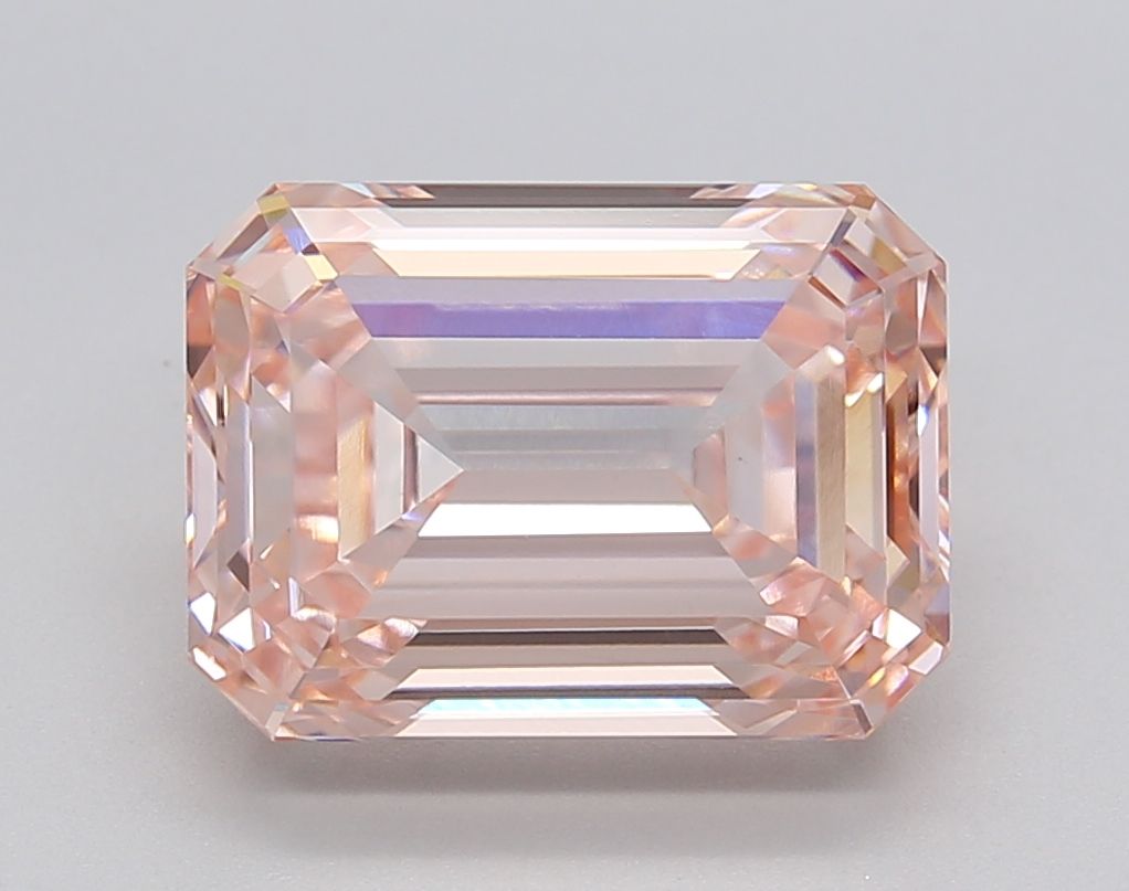 Lab-Grown Emerald Diamond - 4.52 Carats, Fancy Intense Pink Color, VVS2 Clarity - Certified by IGI - Report Number: LG651466444