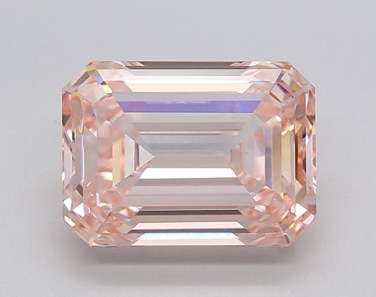 Lab-Grown Emerald Diamond - 4.52 Carats, Fancy Intense Pink Color, VVS2 Clarity - Certified by IGI - Report Number: LG651466444