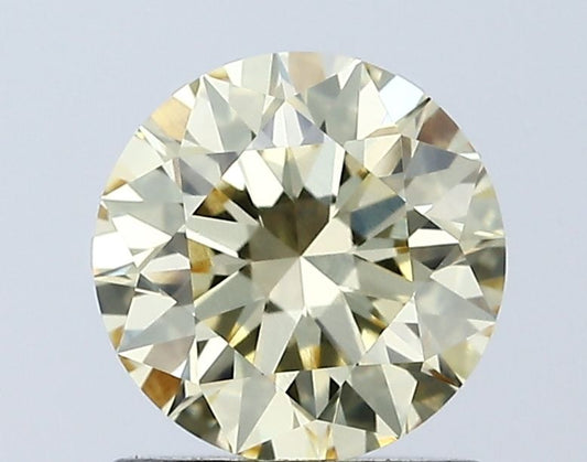 Lab-Grown Round Diamond - 1.07 Carats, Fancy Yellow Color, VVS1 Clarity - Certified by IGI - Report Number: LG671433287