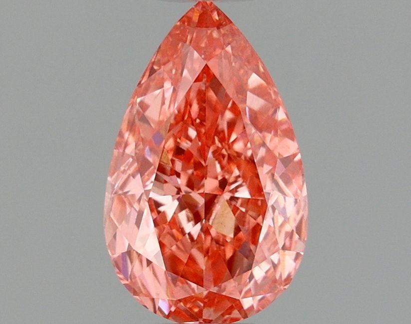 Lab-Grown Pear Diamond - 1.03 Carats, Fancy Vivid Pink Color, VS2 Clarity - Certified by IGI - Report Number: LG677579236