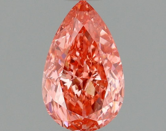 Lab-Grown Pear Diamond - 1.03 Carats, Fancy Vivid Pink Color, VS2 Clarity - Certified by IGI - Report Number: LG677579236