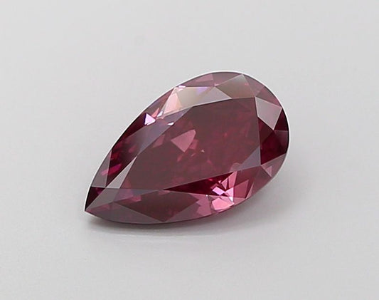 Lab-Grown Pear Diamond - 1.48 Carats, Fancy Deep Pink Color, VS2 Clarity - Certified by IGI - Report Number: LG677559678
