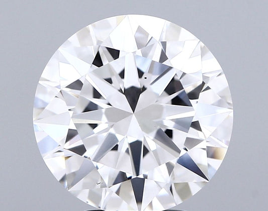 Lab-Grown Round Diamond - 5.01 Carats, E Color, VS2 Clarity - Certified by IGI - Report Number: LG689590315
