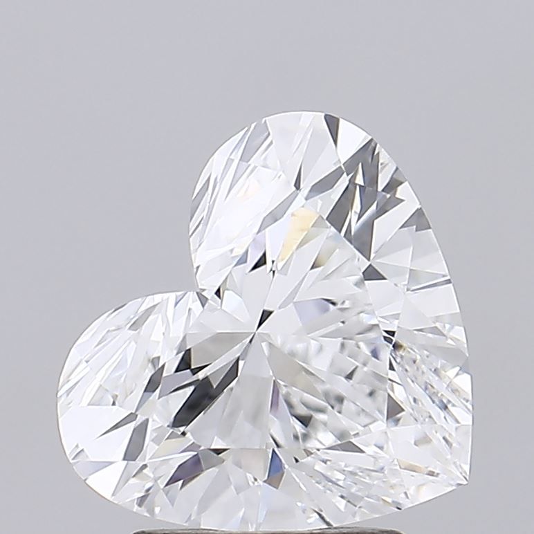 Lab-Grown Heart Diamond - 2.48 Carats, D Color, VVS2 Clarity - Certified by IGI - Report Number: 607392179