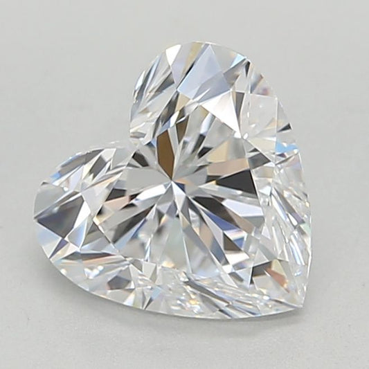 Lab-Grown Heart Diamond - 1.51 Carats, D Color, VVS2 Clarity - Certified by IGI - Report Number: LG654413571
