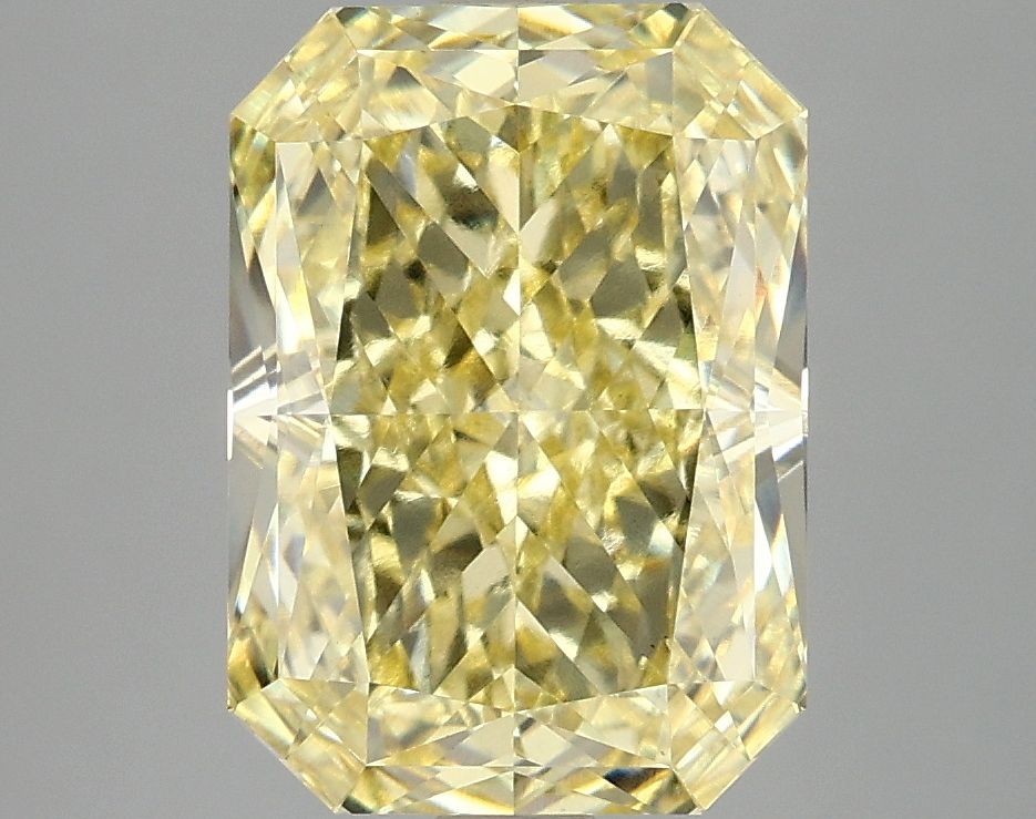 Lab-Grown Radiant Diamond - 4.1 Carats, Fancy Vivid Yellow Color, VVS2 Clarity - Certified by IGI - Report Number: LG683540207