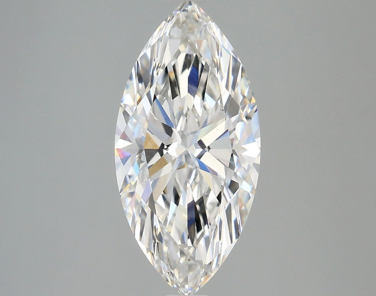 Lab-Grown Marquise Diamond - 3.01 Carats, F Color, VVS2 Clarity - Certified by IGI - Report Number: LG681502092