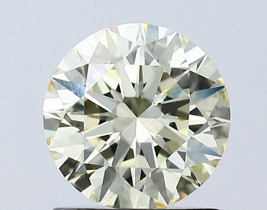 Lab-Grown Round Diamond - 1.09 Carats, Fancy Yellow Color, VVS2 Clarity - Certified by IGI - Report Number: LG671433218