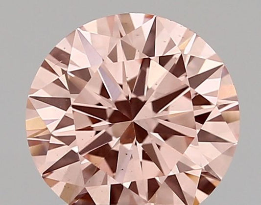 Lab-Grown Round Diamond - 1.46 Carats, Fancy Vivid Pink Color, VS2 Clarity - Certified by IGI - Report Number: LG669450581