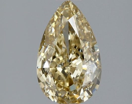 Lab-Grown Pear Diamond - 1.5 Carats, Fancy Intense Yellow Color, VVS2 Clarity - Certified by IGI - Report Number: LG644499907