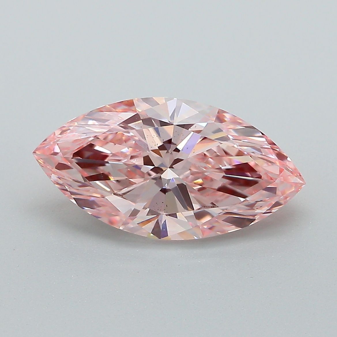 Lab-Grown Marquise Diamond - 2.51 Carats, Fancy Intense Pink Color, VS2 Clarity - Certified by IGI - Report Number: LG644437403