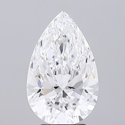 Lab-Grown Pear Diamond - 3.58 Carats, D Color, VVS2 Clarity - Certified by IGI - Report Number: LG669405223